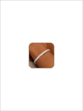 14K Gold Plated Cubic Zirconia Tennis Bracelet Adjustable Chain
